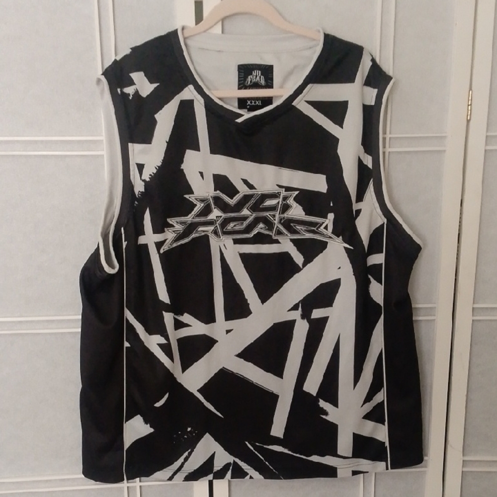 Vintage No Fear Black and White Graphic Tank Top 3XL